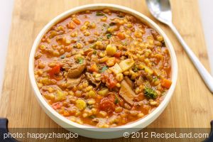 Vegetable Barley Stew with Lentils