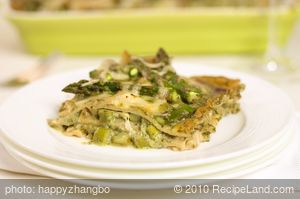 Asparagus Basil-Pesto Lasagna