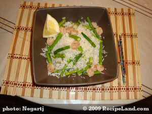 Fresh Asparagus-Shrimp Rice