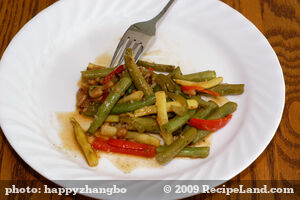 Balsamic Green Beans and Pepper