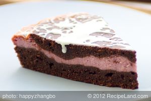 Valentine's Day Raspberry Cream Brownie Wedges