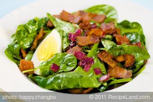 Spinach Salad with Warm Bacon Dressing