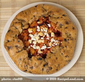 Roasted Root Vegetable Galette with Black Olives