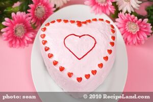 Fudgey Valentine Cake