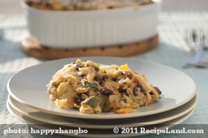 Cheesy Black Bean Enchilada Casserole