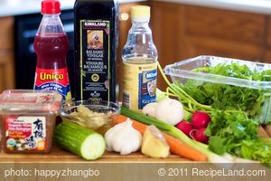 Fresh Vegetable Salad with Miso Dressing