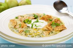 Tomatillo and Corn Soup