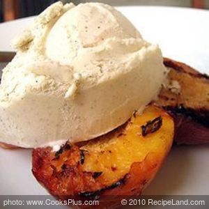 Grilled Peaches and Vanilla Bean Ice Cream