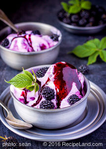 Blackberry Lemon Ice Cream