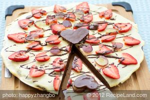 Valentine's Day Brownie Pizza