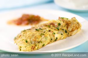 Potato Ham and Herb Omelette