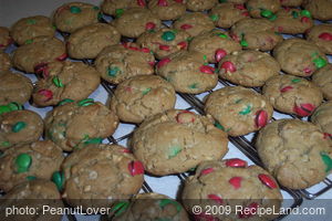 M&M Peanut Butter and Chocolate Cookies