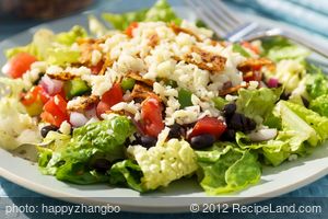 Black Bean, Veggie and Taco Salad with Lime Vinaigrette