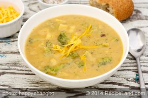 Cheddar-Potato-Broccoli Soup