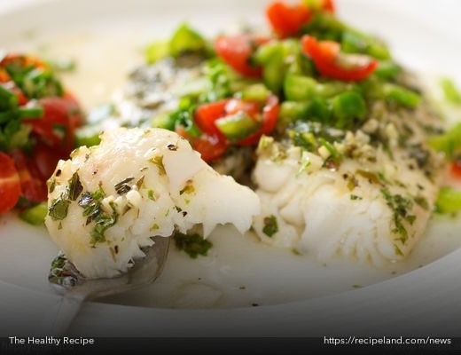 White Wine and Cilantro Braised Fish