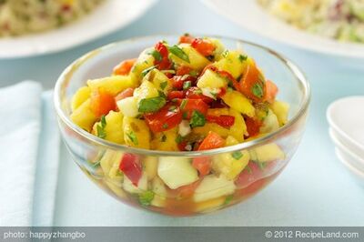 Pineapple, Mango and Cucumber Salsa