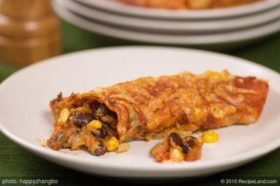 Black Bean Corn Enchiladas