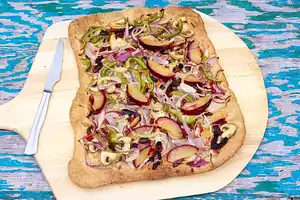 Veggie and Plum Flatbread