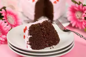 Fudgey Valentine Yogurt Cake