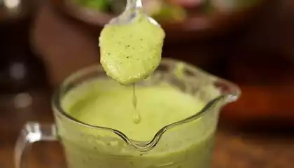 Mixed Greens with Cucumber Chives and Parsley  Vinaigrette 