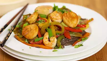 Shrimp and Sea Scallop Stir-Fry