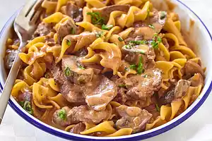 Easy Beef Stroganoff For Two