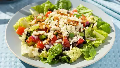 Black Bean, Veggie and Taco Salad with Lime Vinaigrette