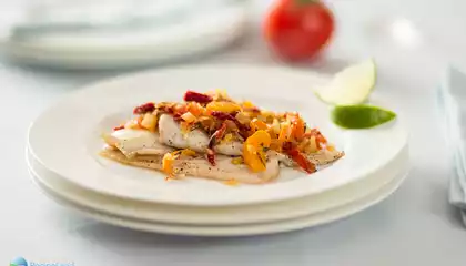 Baked Fish with Quick Tomato Confit