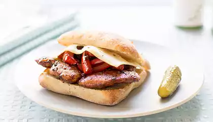 Balsamic Glazed Chicken and Bell Pepper Sandwiches