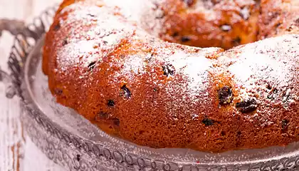 Applesauce-Spice Pound Cake with Raisin and Pecans