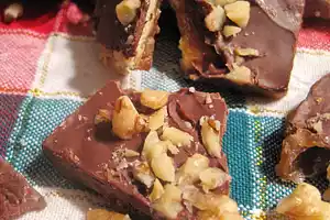 Saltine Candy with Chocolate and Nuts