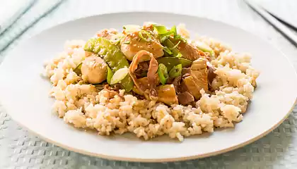 Shrimp (Chicken) and Sugar Snap Pea Stir Fry