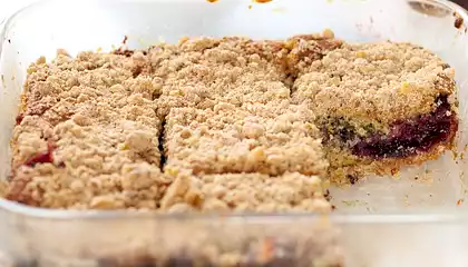 Cherry Crumb Coffee Cake (Healthier Version)