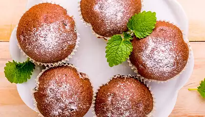 Fudgey Peanut Butter Chip Muffins