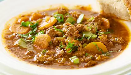 Crockpot Hamburger Soup with Vegetables