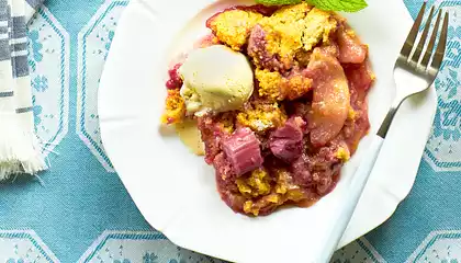 Apple-Rhubarb Dump Cake