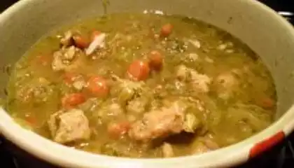 Tomatillo Pork Chili Verde Stew for Crock Pot or Slow Cooker