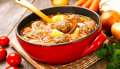 Dutch Vegetable Soup with Meatballs