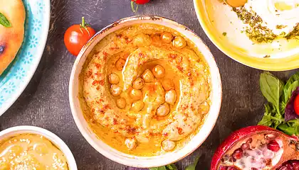 Roasted Garlic And Sriracha Hummus