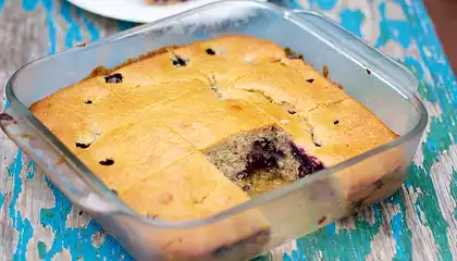 Blueberry Cream-Cheese Coffee Cake (Low Fat)