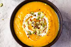 Butternut Squash Soup with Ginger and Lime