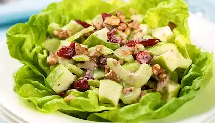 Apple, Celery and Cranberry Salad with Creamy Lemon Vinaigrette