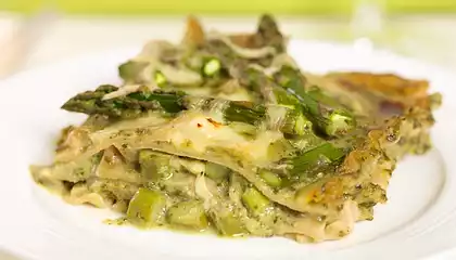 Asparagus Basil-Pesto Lasagna