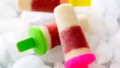 Strawberry and Oreo Popsicles 