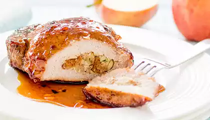 Glazed Apple-Stuffed Pork Chops