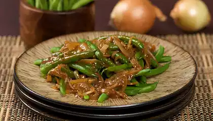 Green Beans in Spicy Miso Sauce