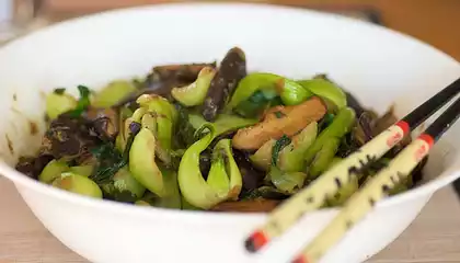 Bok Choy and Shitake Mushrooms