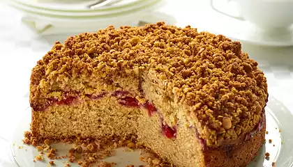 Cherry Coffee Cake with Almond Crumble