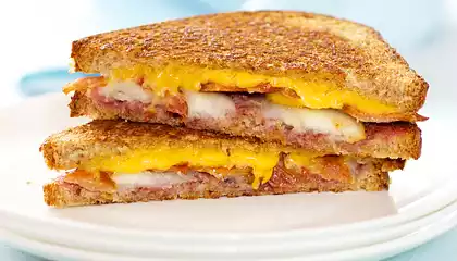 Bacon, Raspberry, Pear Grilled Cheese