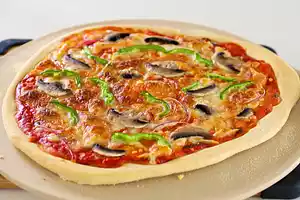 Bell Pepper, Mushroom and Onion Pizza